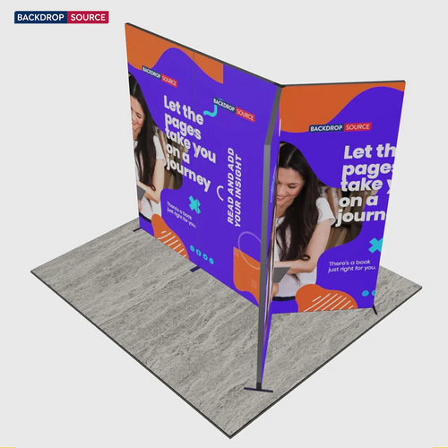 6.6ft Folding SEG Booth Kit with Cross-Wall Wings