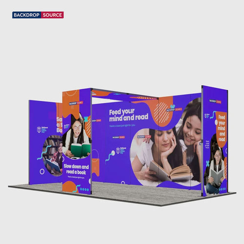 20ft Folding SEG U-Shape Booth Kit with Arch Header