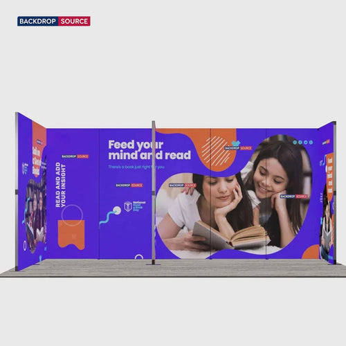 20ft Folding SEG U-Shape Booth Kit with Centre Divider