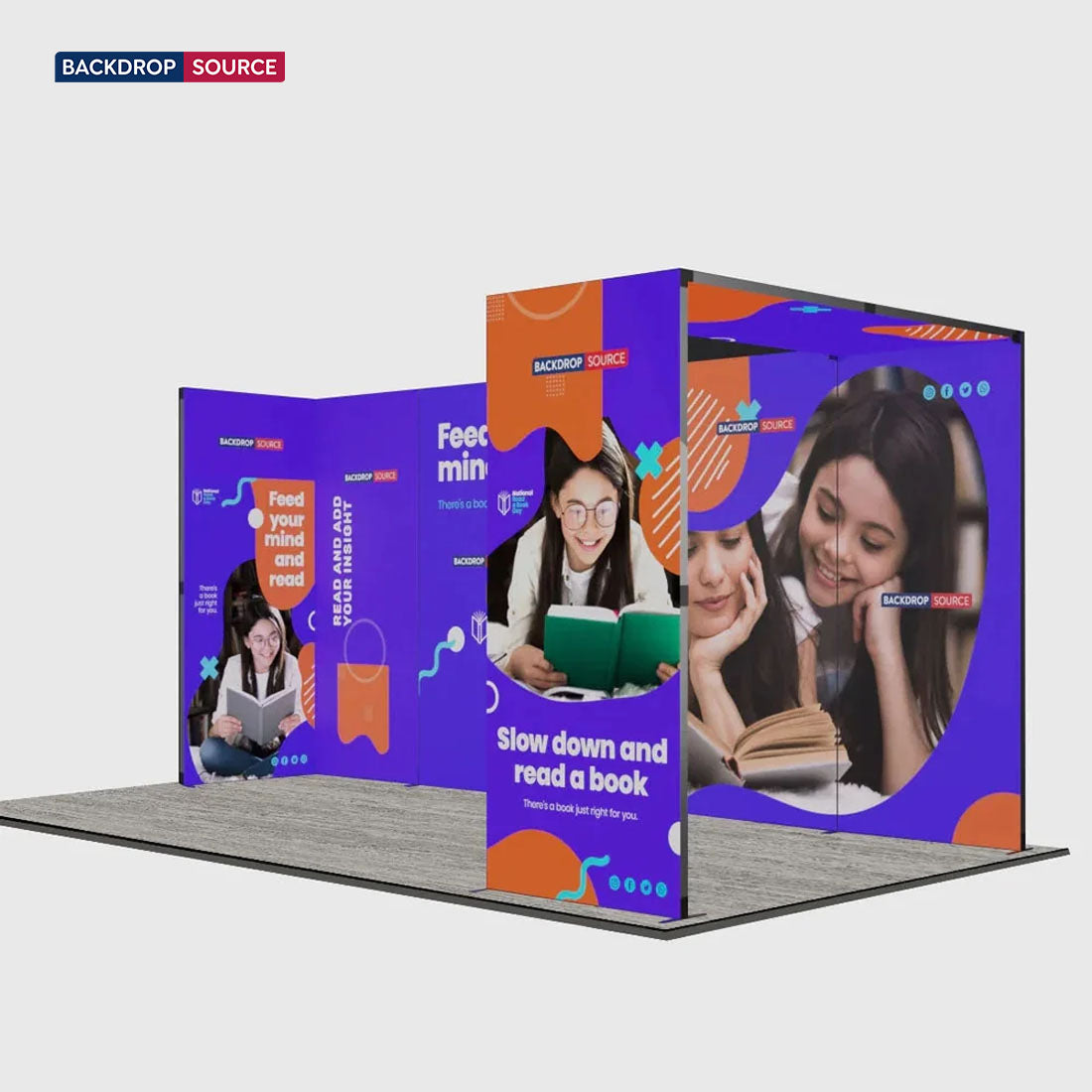 20ft Folding SEG Booth Kit with Arch & Corner Sidewall