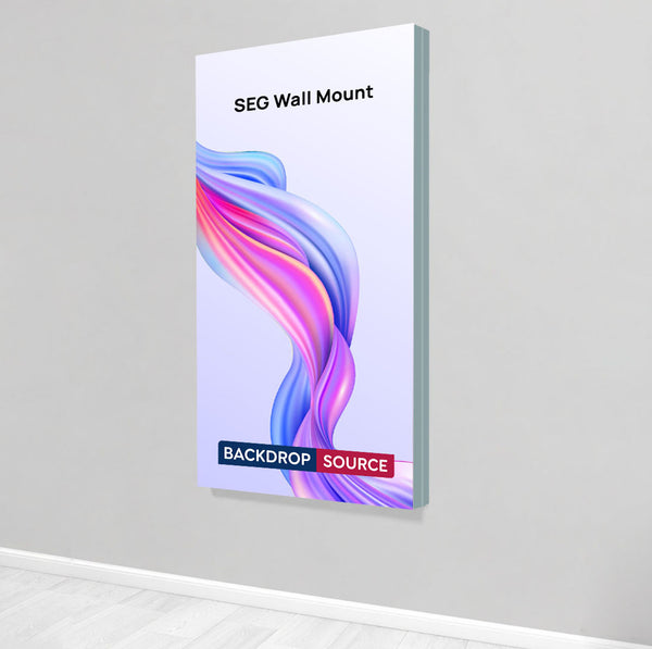 Wall-Mounted SEG Fabric display - 0.8" Depth