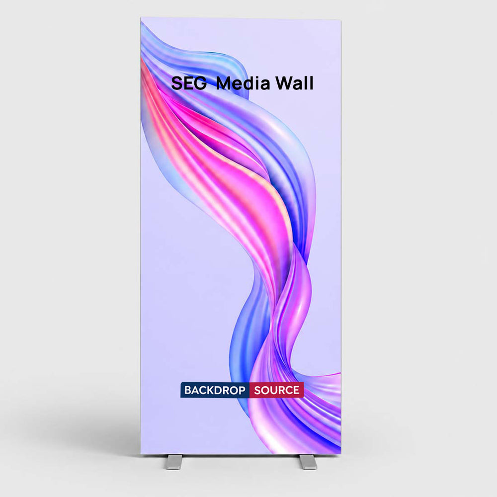 Pared multimedia de tela SEG: 3,2 pies x 6,5 pies