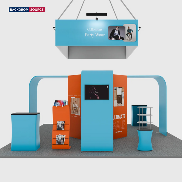 Kits de stand modulares de 20 pies x 20 pies - Modelo 02
