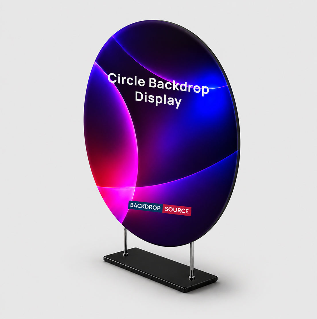 Impresión de diseño personalizado en soporte de marco redondo para fiestas, eventos y bodas