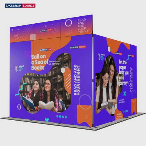 10ft Folding SEG Booth Kit with Header Band & Sidewalls