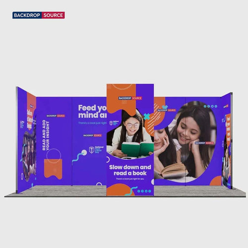 20ft Folding SEG U-Shape Booth Kit with Arch Header