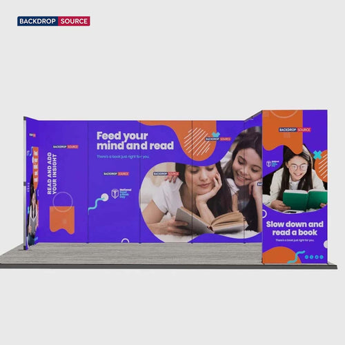 20ft Folding SEG Booth Kit with Arch & Corner Sidewall