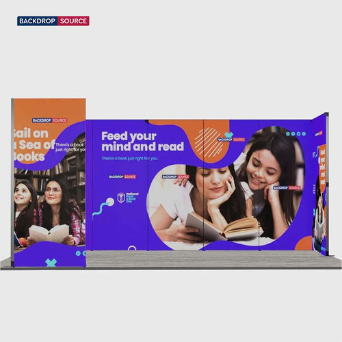 20ft Folding SEG Booth Kit with L-Shape Return Walls