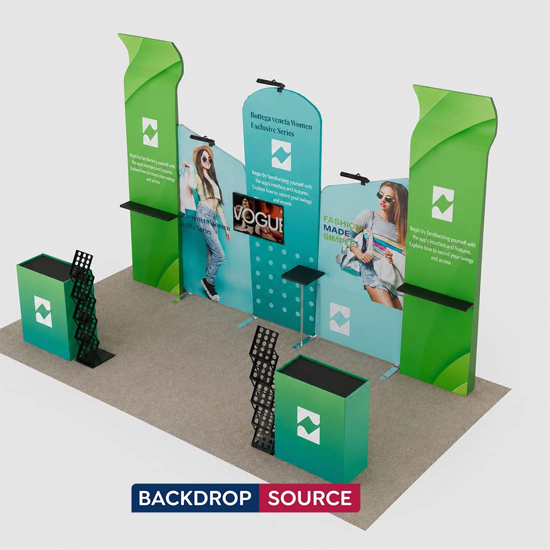 Portable Exhibit Display 10ft x 20ft - Model 4
