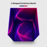 Stand de exposición en forma de U con impresión personalizada (cubre 3 paredes/lados)