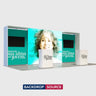 10x20 Backlit SEG Booth Kit with L-Arch Stands & 2 TV Walls