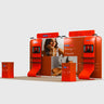 Kit de exhibición de fondo recto de 20 x 10 con arco
