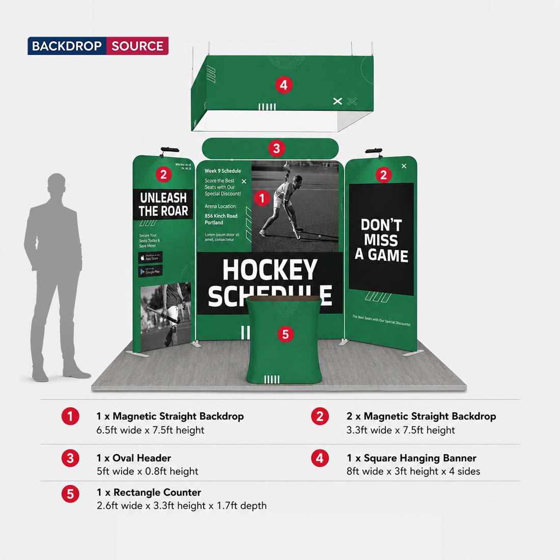 Portable Exhibit Display 10ft x 10ft - Model 32