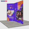Exhibidor modular de luz SEG de 10 pies para ferias comerciales - Modelo 1