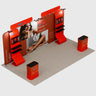 Kit de exhibición de fondo recto de 20 x 10 con arco