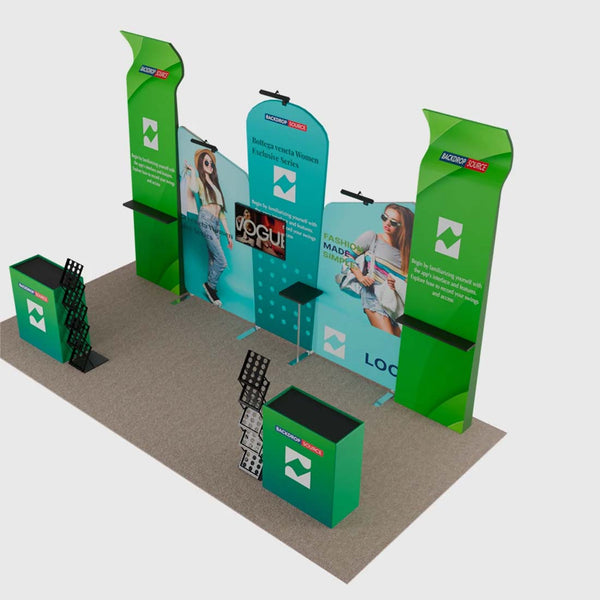 Portable Exhibit Display 10ft x 20ft - Model 4