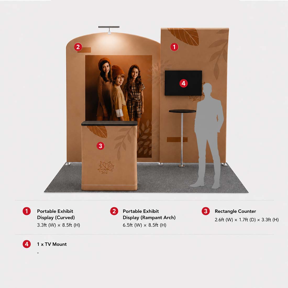 Portable Exhibit Display 10ft x 10ft - Model 8