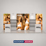 10x20 Triple Backlit SEG Booth Kit with Shelving & LED Counters