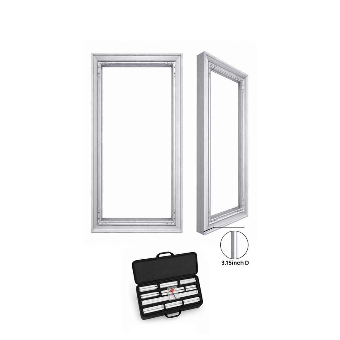 Wall-Mounted SEG Fabric display - 3.15" Depth