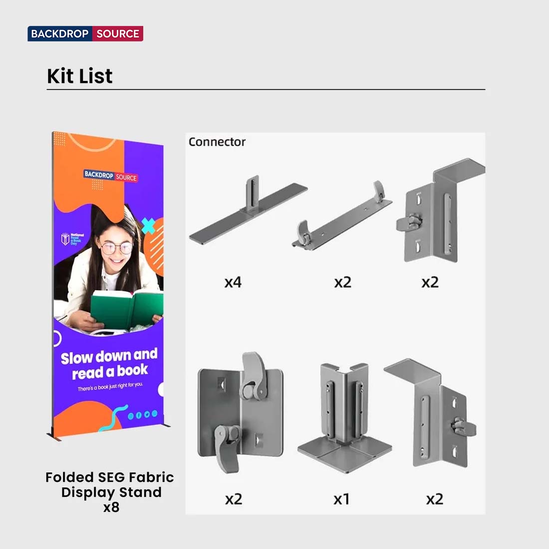 20ft Folding SEG Booth Kit with Arch & Corner Sidewall