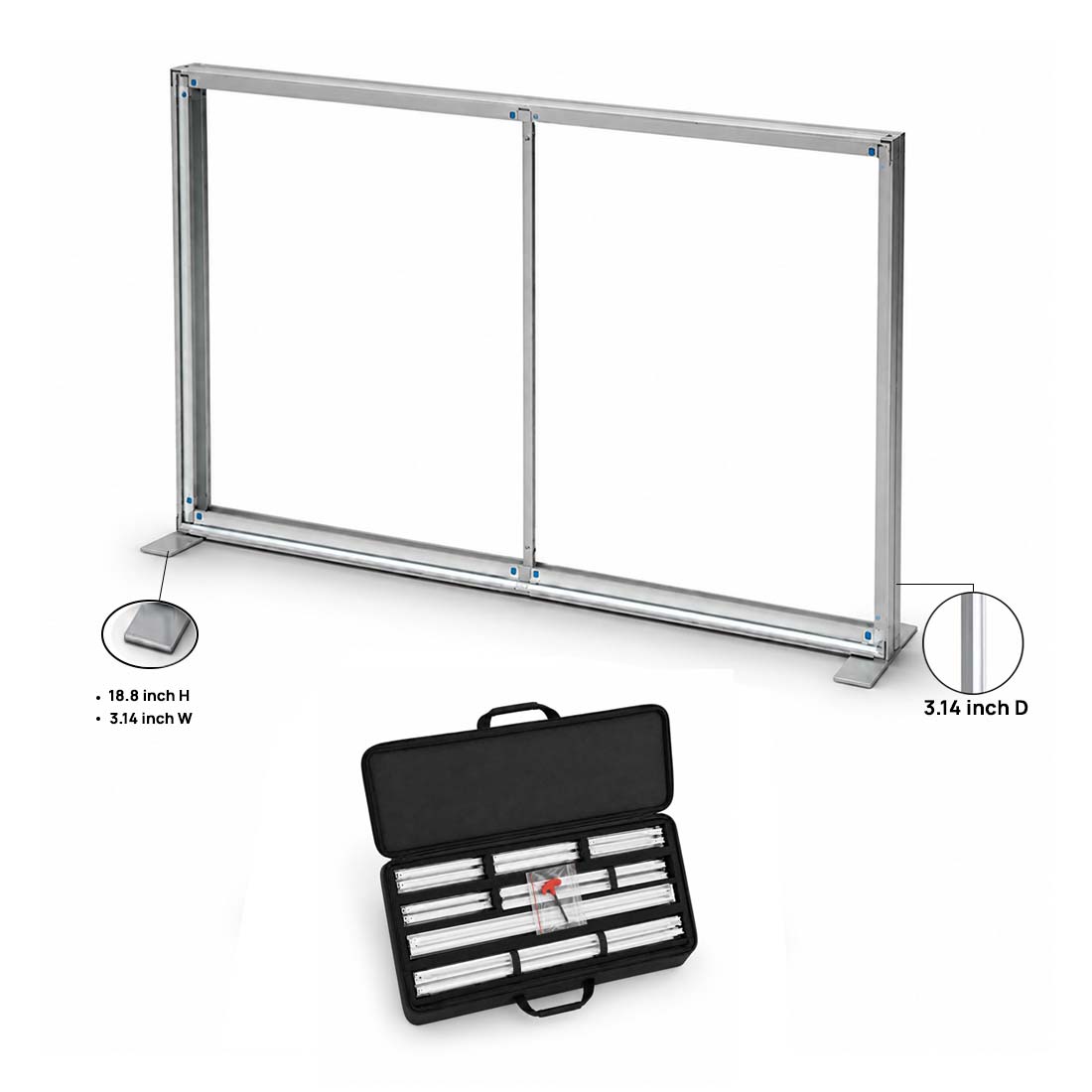 Pared multimedia de tela SEG - 9,8 pies