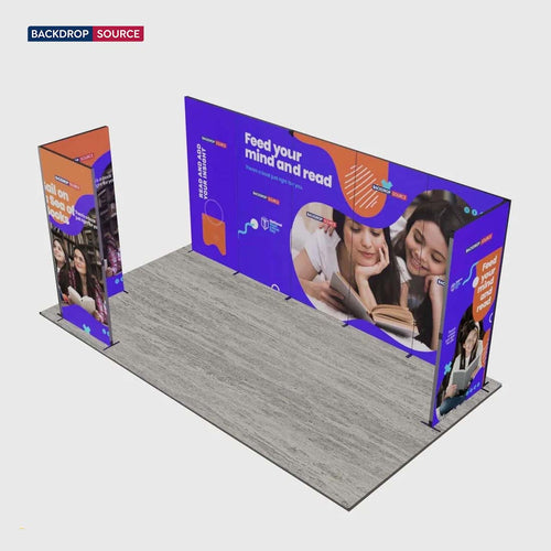 20ft Folding SEG Booth Kit with L-Shape Return Walls