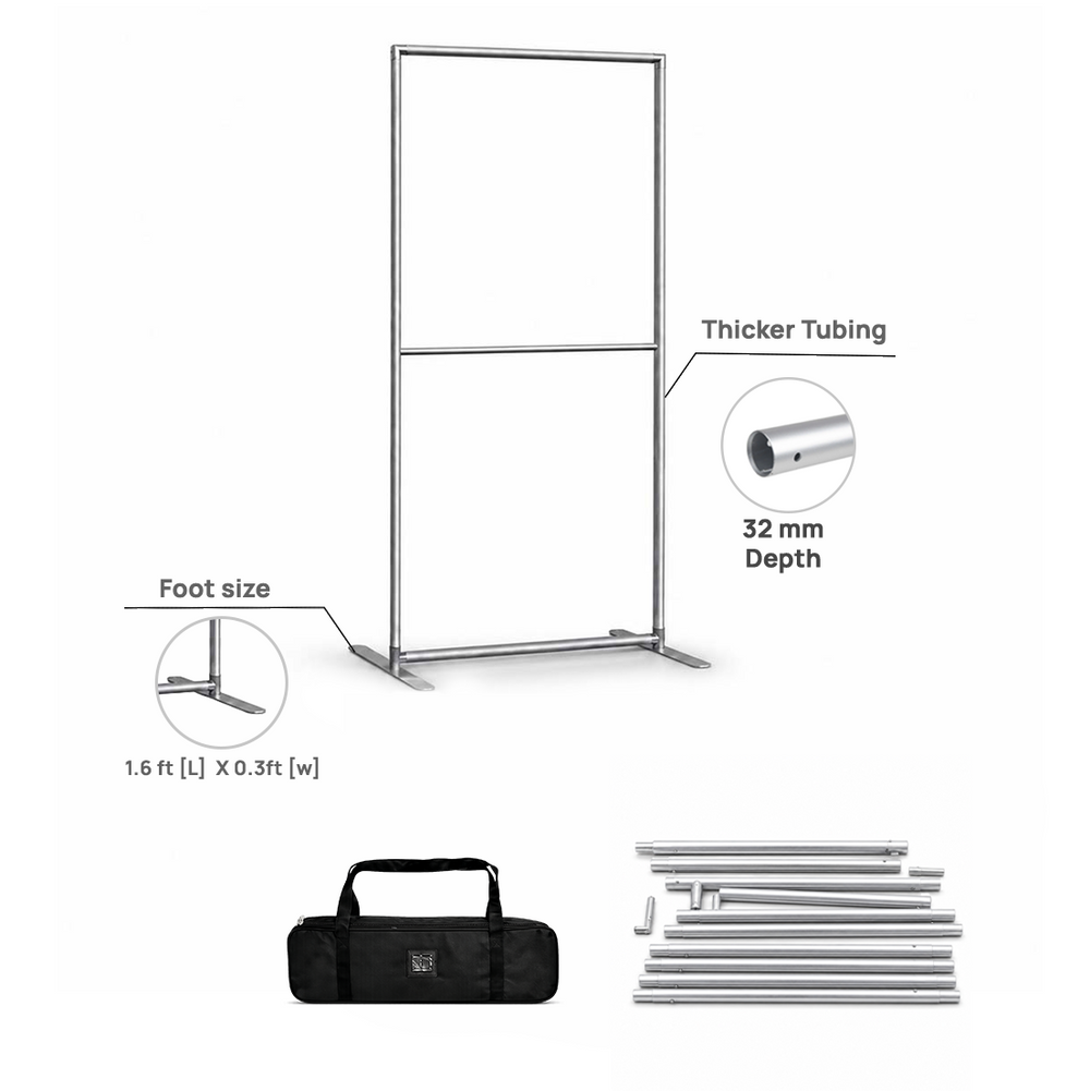 Portable Straight-Corner Fabric Exhibit Display