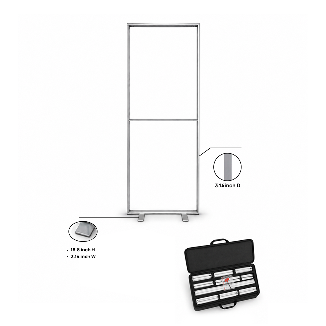 Pared multimedia de tela SEG: 2,8 pies x 6,5 pies