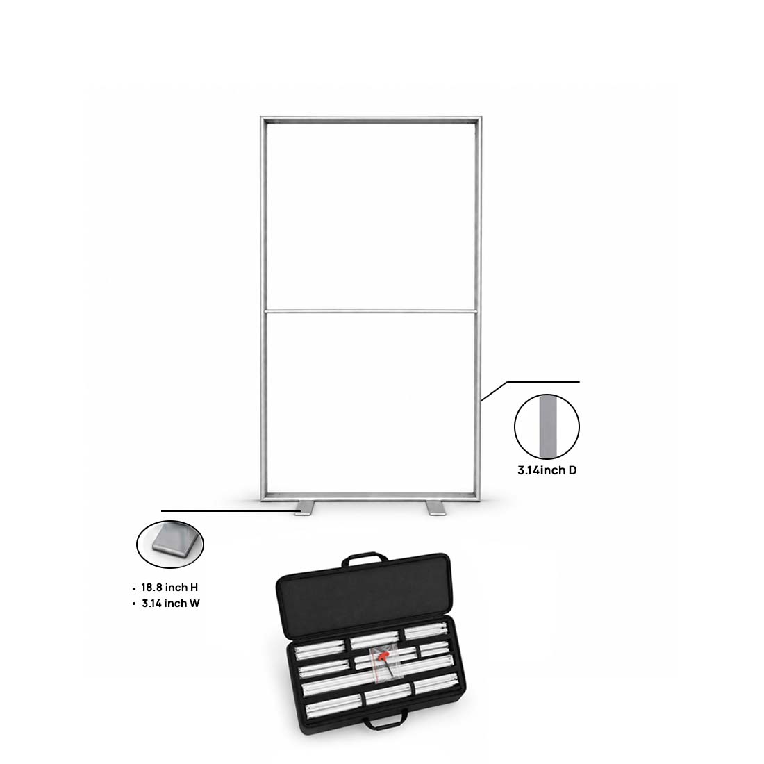 Pared multimedia de tela SEG: 3,2 pies x 6,5 pies
