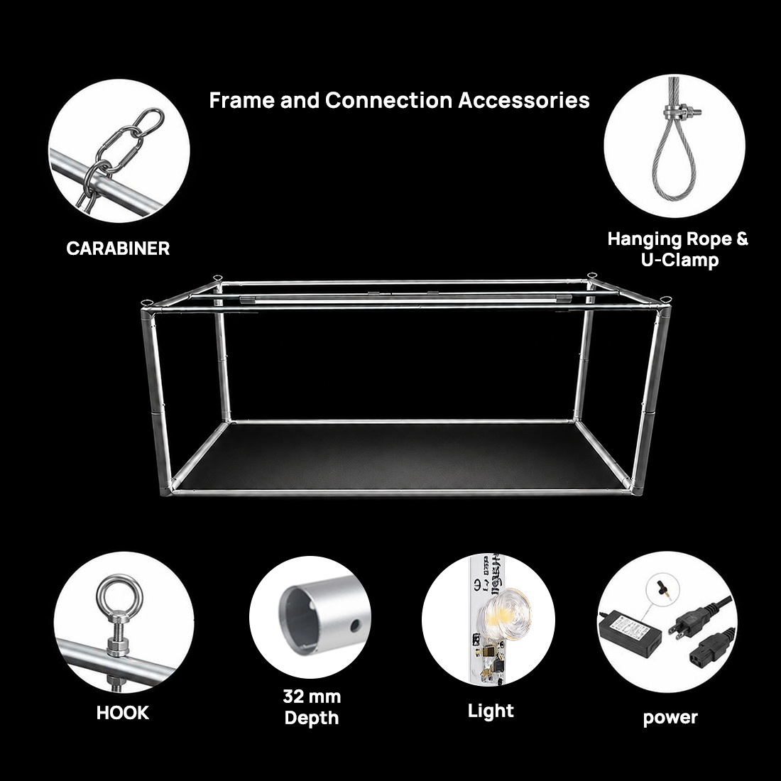 Backlit Rectangle Fabric Hanging Banner