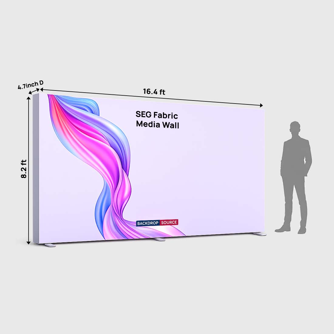 Pared multimedia de tela SEG de 16,4 pies x 8,2 pies