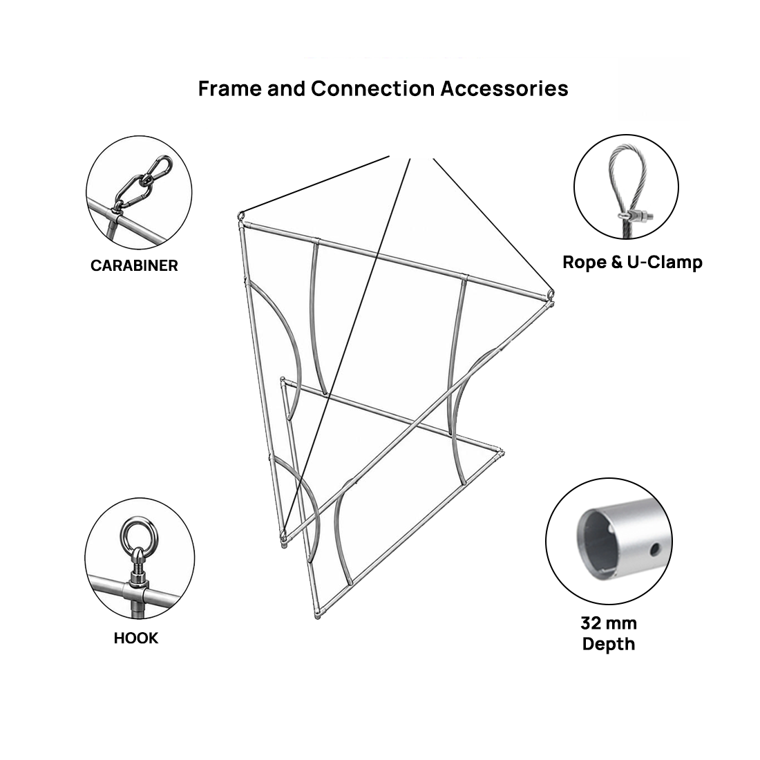 Tapered Triangle Hanging Display