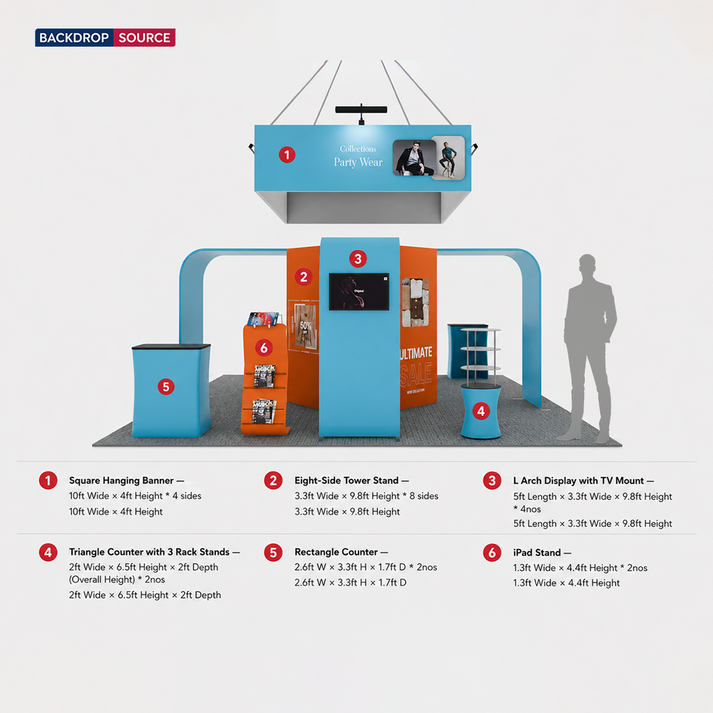 Modular Booth Kits 20ft x 20ft - Model 02