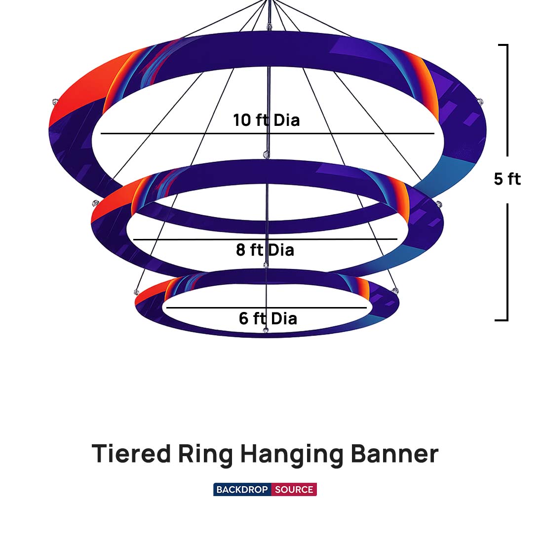 Tiered Ring Hanging Banner