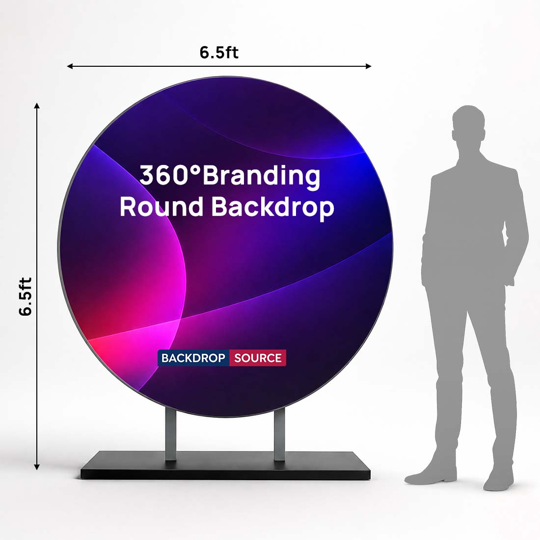 360° Branding Round Backdrop