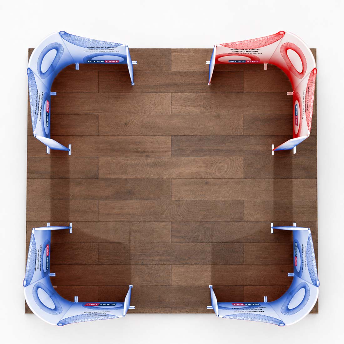Magnetic Fabric Booth Display - Model 5 (20 x 20ft)