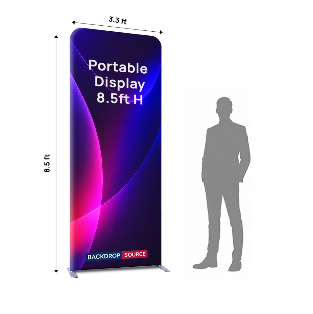 Portable 8.5ft High Fabric Exhibit Display