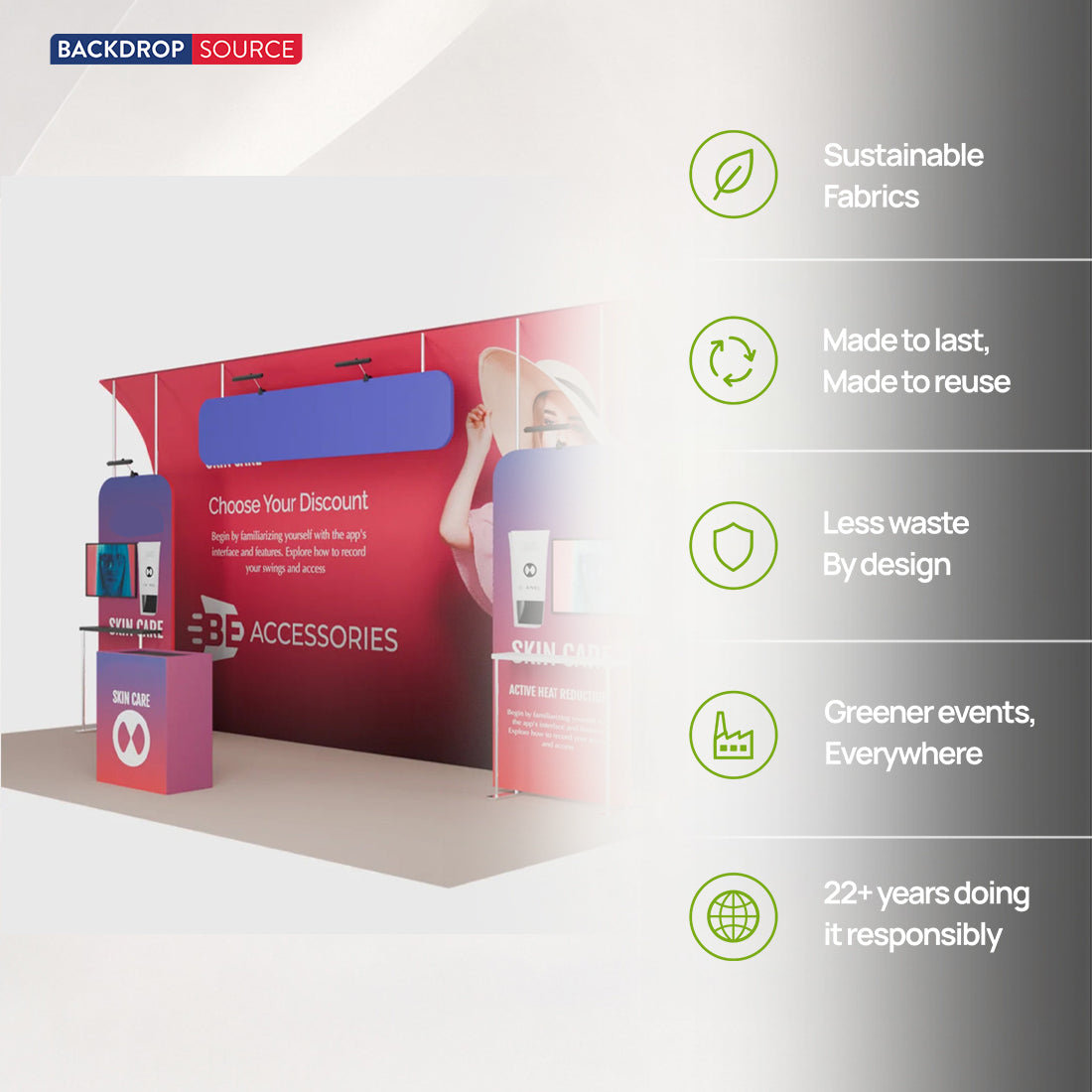 Portable Exhibit Display 20ft x 10ft - Model 15