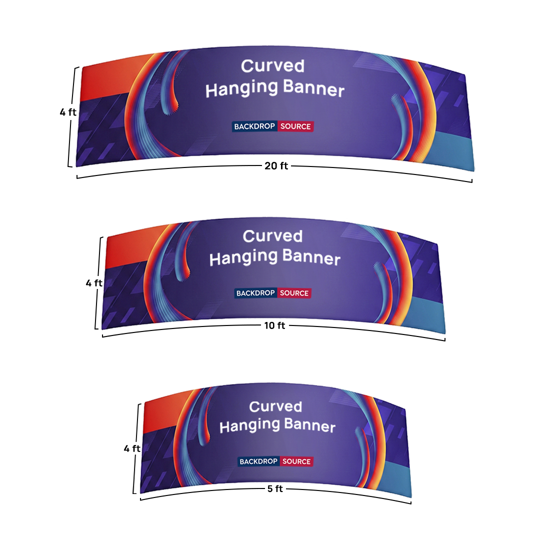 Curved Hanging Banner