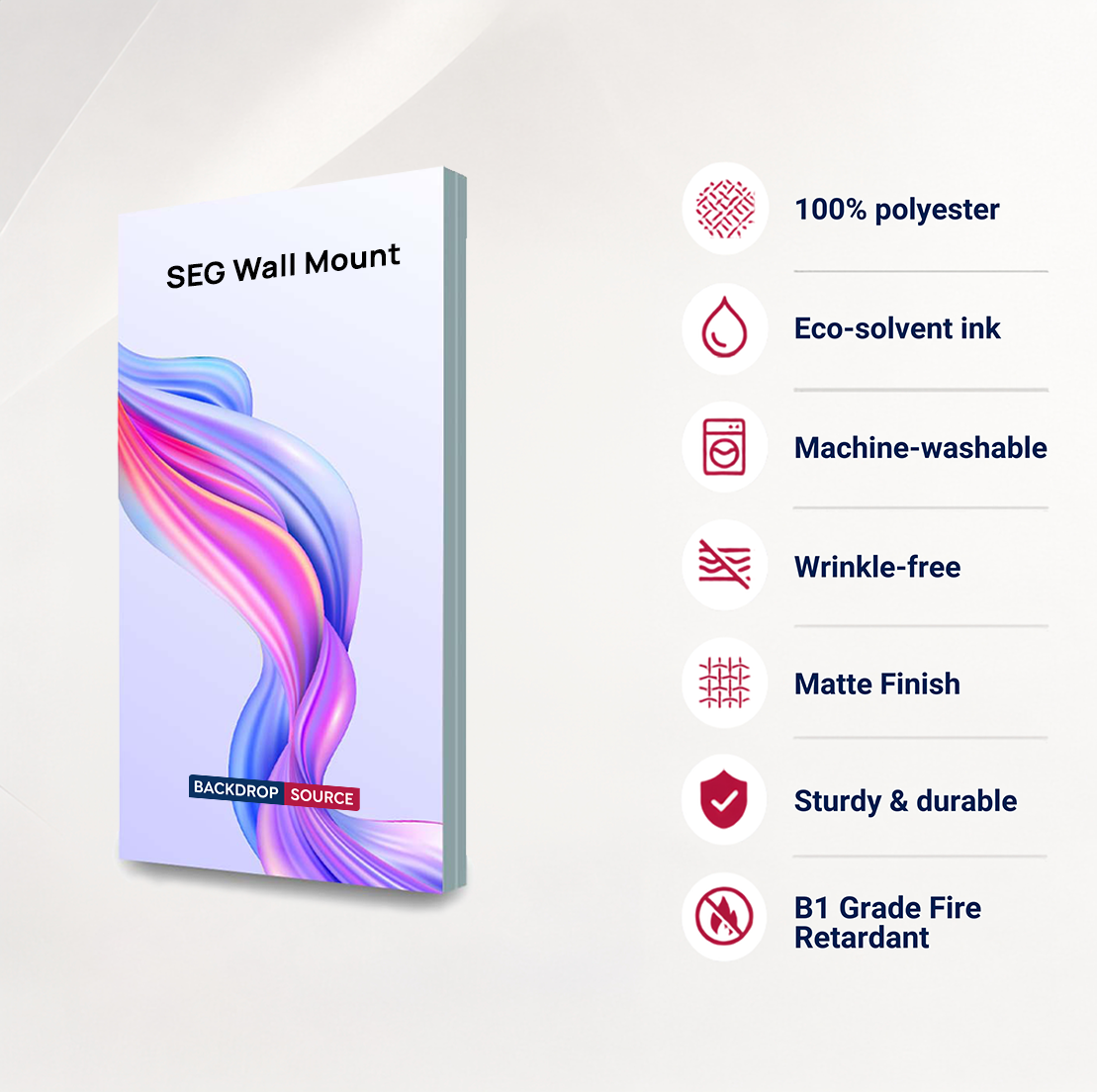 Wall-Mounted SEG Fabric display - 0.8