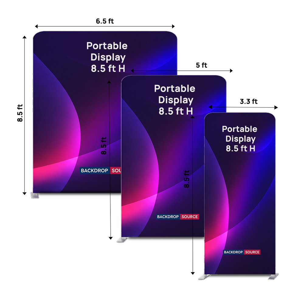 Portable 8.5ft High Fabric Exhibit Display