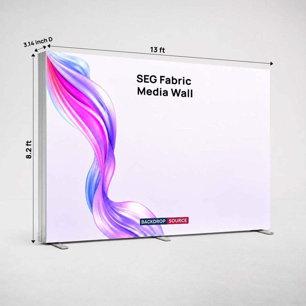SEG Fabric Media Wall - 13ft W x 8.2ft H