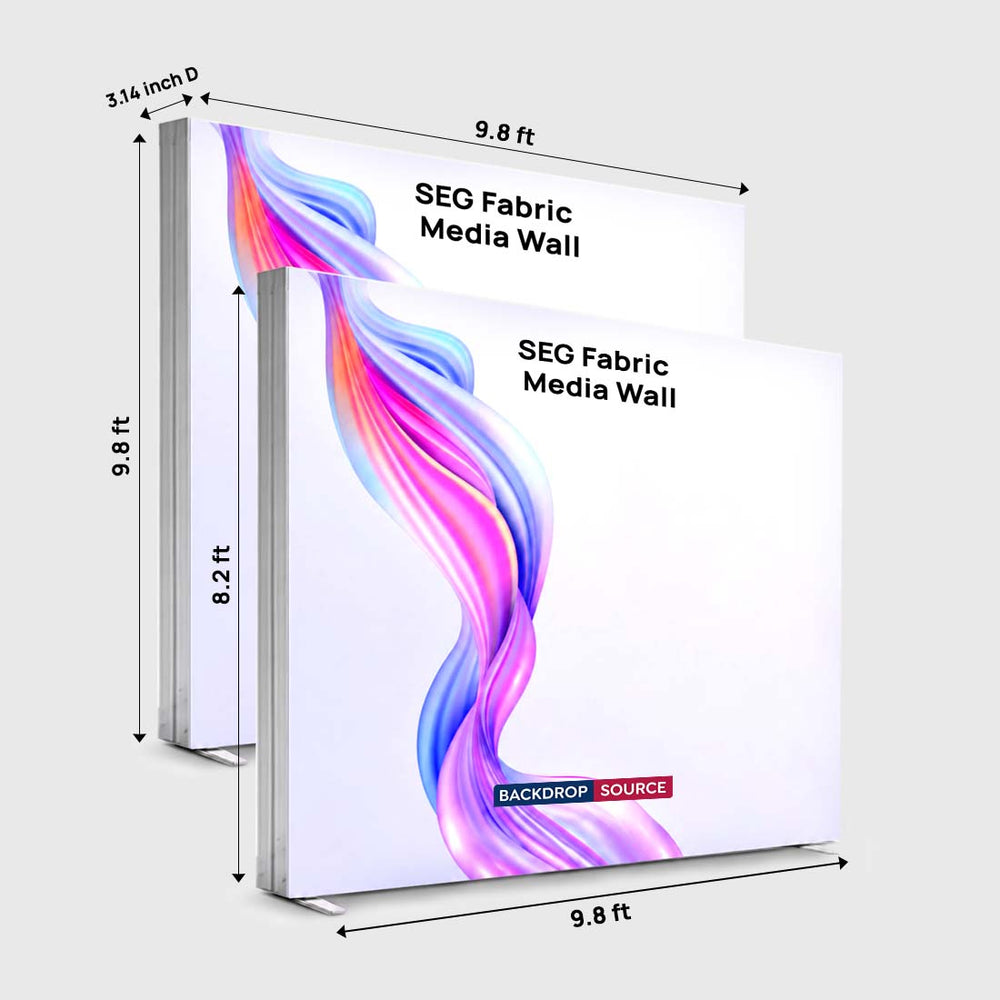 SEG Fabric Media Wall - 9.8ft Wide