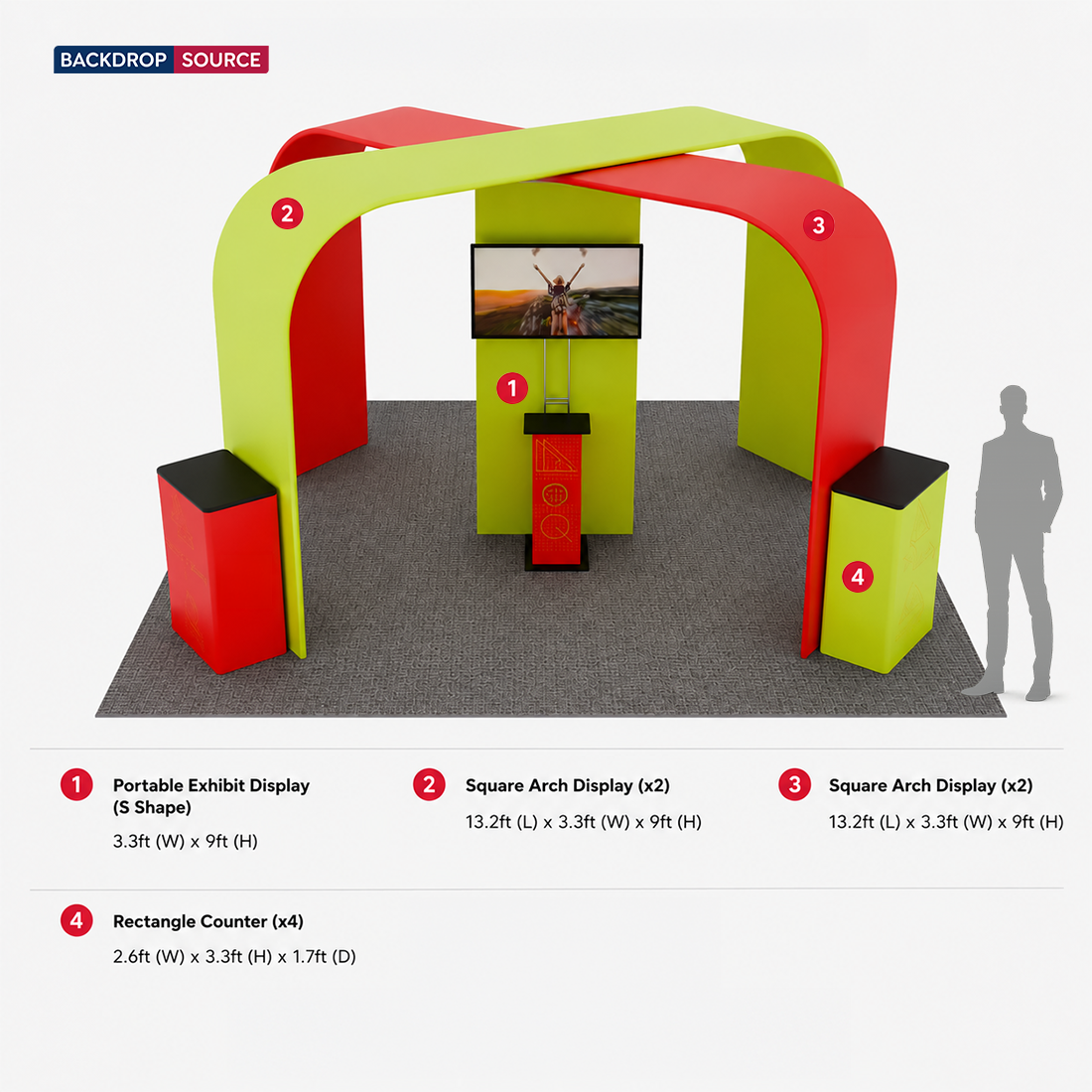 Modular Booth Kits 20ft x 20ft - Model 05