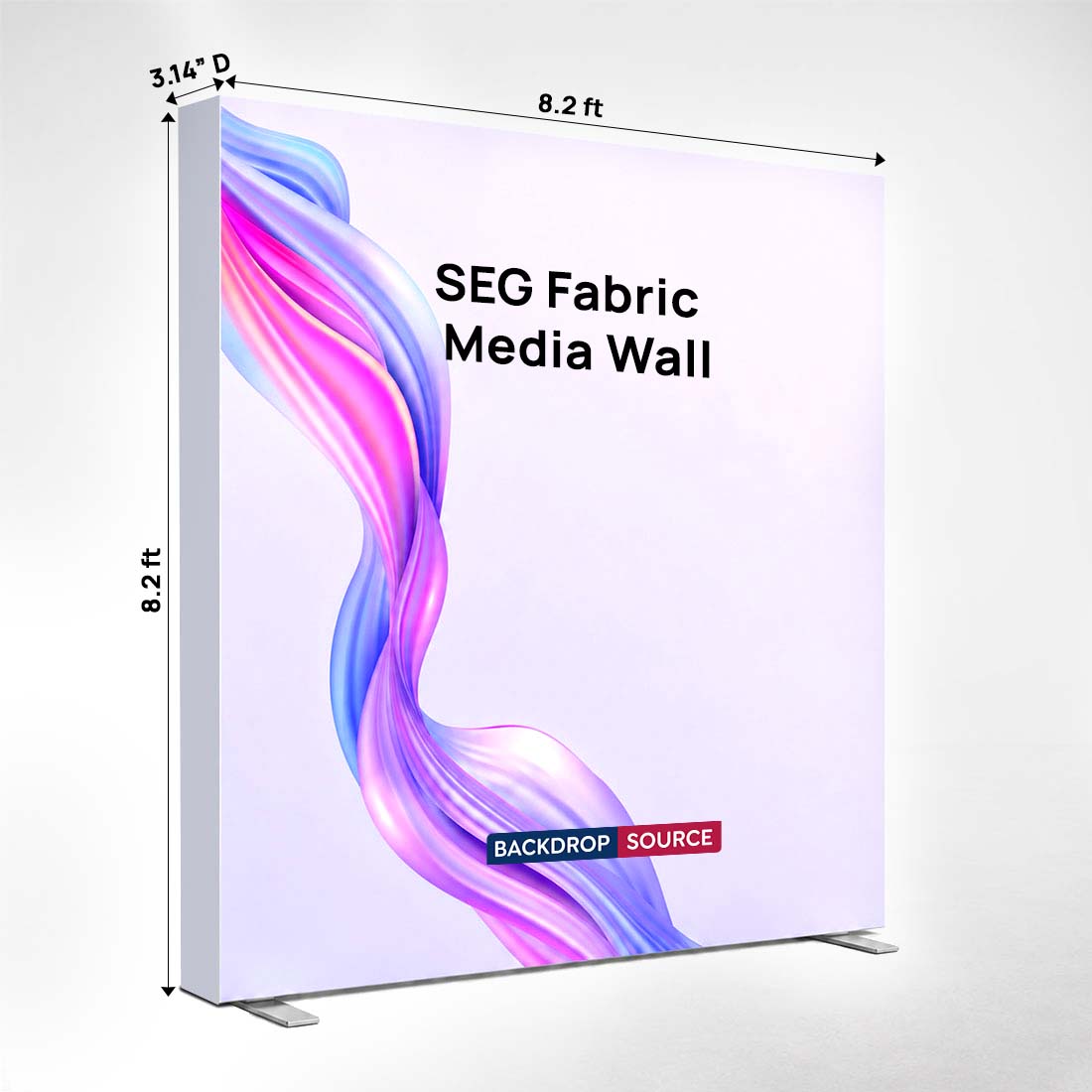 Pared multimedia de tela SEG: 7,9 pies x 8,2 pies