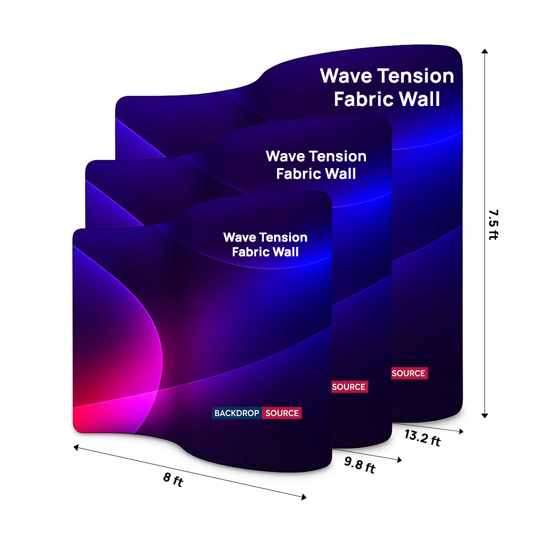 S Shape Wave Fabric Display Wall