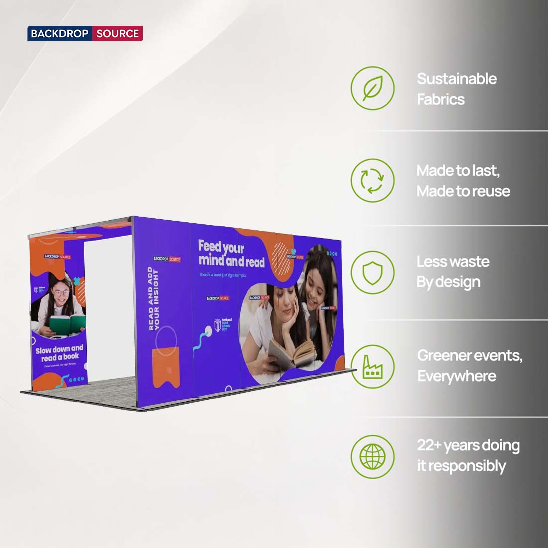 20ft Folding SEG Booth Kit with Arch & Corner Sidewall