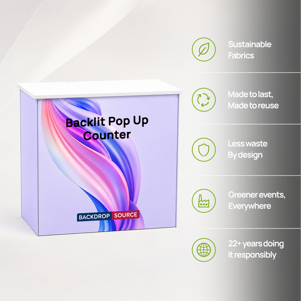 SEG Fabric Backlit Pop Up Counter