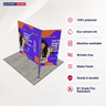 Exhibidor modular de luz SEG de 10 pies para ferias comerciales - Modelo 1