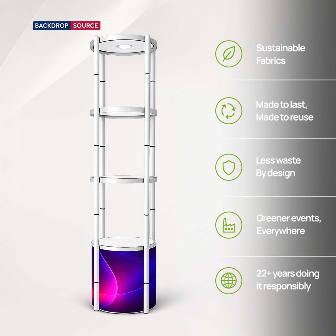 Exhibition Display Showcase with 4-Layer Shelves